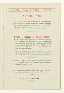 Listino foglie - placche e articoli tecnici in gomma