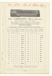 Listino tubi per usi tecnici