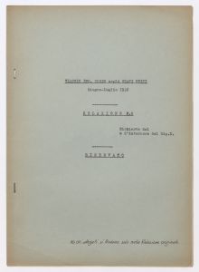 Relazioni (n 2 - 3 - 4 - 5 e 7) dell'Ing Cozzo sul viaggio negli Stati Uniti - Giugno/Luglio 1938