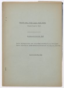 Relazioni (n 2 - 3 - 4 - 5 e 7) dell'Ing Cozzo sul viaggio negli Stati Uniti - Giugno/Luglio 1938