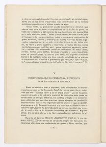 Memoria justificativa del derecho que tiene la Sociedad Española Productos Pirelli, S.A. de acogerse a los beneficios de la ley de 16 de marzo de 1939 sobre anticipos destinados a la reparación de los daños sufridos por la destrucción de su fábrica de Villanueva y Geltrú