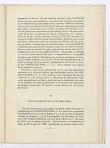 Memoria justificativa del derecho que tiene la Sociedad Española Productos Pirelli, S.A. de acogerse a los beneficios de la ley de 16 de marzo de 1939 sobre anticipos destinados a la reparación de los daños sufridos por la destrucción de su fábrica de Villanueva y Geltrú